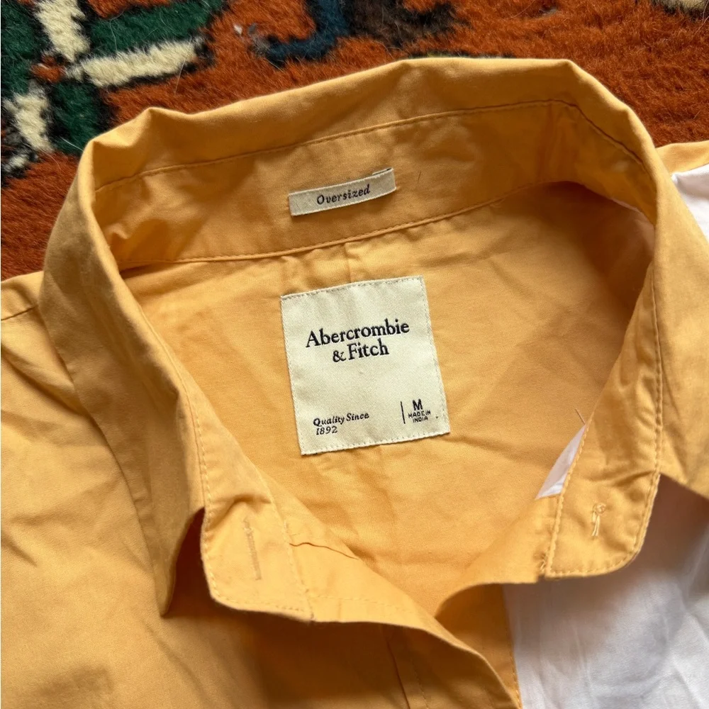 Abercrombie and Fitch Oversized Color-Block Button Down - Picture 3 of 5